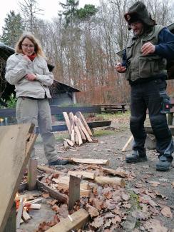 Unser Stammleiter Ewald und Edit, Mitarbeiterin bei den Forschern